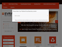 Tablet Screenshot of evrazrecycling.com